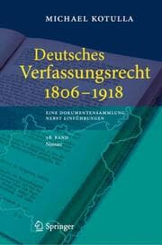 Cover von Deutsches Verfassungsrecht Bd.18 1806-1918