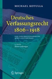 Cover von Deutsches Verfassungsrecht Bd.5 1806-1918