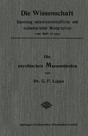Cover von Die Psychischen Massmethoden