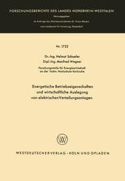 Cover von Energetische Betriebseigenschaften und wirtschaftliche Auslegung von elektrischen Verteilungsanlagen