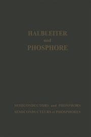 Cover von Halbleiter und Phosphore / Semiconductors and Phosphors / Semiconducteurs et Phosphores