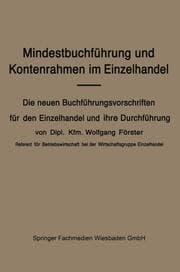 Cover von Mindestbuchführung und Kontenrahmen im Einzelhandel