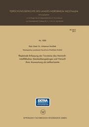 Cover von Regionale Erfassung der Tonsteine des rheinisch-westfälischen Steinkohlengebirges und Versuch ihrer Auswertung als Leithorizonte