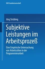 Cover von Subjektive Leistungen im Arbeitsprozeß