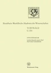 Cover von Lyrik als Sprache unserer Zeit? Paul Celans Gedichtbände