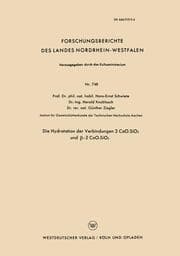 Cover von Die Hydratation der Verbindungen 3 CaO.SiO2 und -2 CaO.SiO2