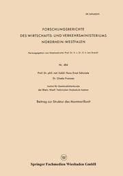 Cover von Beitrag zur Struktur des Montmorillonit