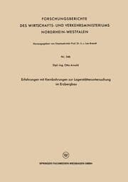 Cover von Erfahrungen mit Kernbohrungen zur Lagerstättenuntersuchung im Erzbergbau