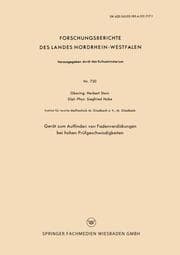 Cover von Gerät zum Auffinden von Fadenverdickungen bei hohen Prüfgeschwindigkeiten