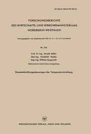 Cover von Gesamtstrahlungsmessungen der Temperaturstrahlung