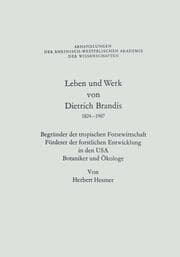 Cover von Leben und Werk von Dietrich Brandis 1824-1907