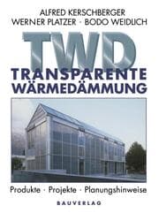 Cover von Transparente Wärmedämmung