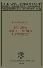 Cover von Das Klima der bodennahen Luftschicht