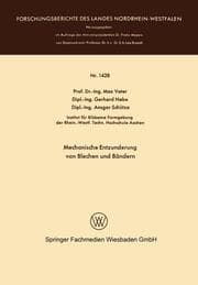 Cover von Mechanische Entzunderung von Blechen und Bändern