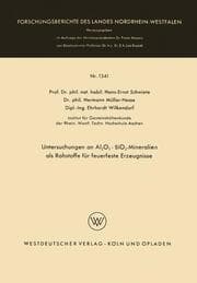 Cover von Untersuchungen an Al2O3 - SiO2-Mineralien als Rohstoffe für feuerfeste Erzeugnisse