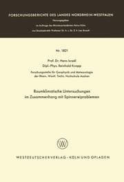 Cover von Raumklimatische Untersuchungen im Zusammenhang mit Spinnereiproblemen
