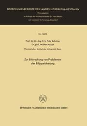 Cover von Zur Erforschung von Problemen der Bildspeicherung