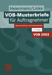 Cover von VOB-Musterbriefe für Auftragnehmer