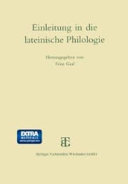 Cover von Einleitung in die lateinische Philologie
