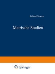 Cover von Metrische Studien
