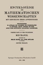 Cover von Encyklopädie der Mathematischen Wissenschaften mit Einschluss ihrer Anwendungen