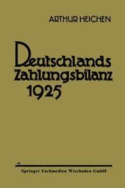 Cover von Deutschlands Zahlungsbilanz 1925