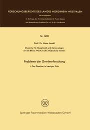 Cover von Probleme der Gewitterforschung