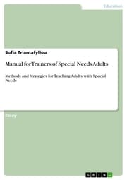 Cover von Manual for Trainers of Special Needs Adults
