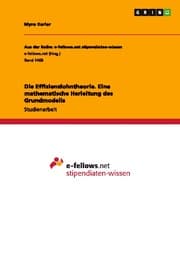 Cover von Die Effizienzlohntheorie. Eine mathematische Herleitung des Grundmodells