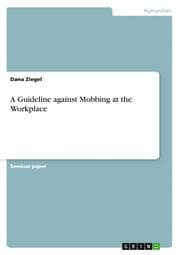 Cover von A Guideline against Mobbing at the Workplace