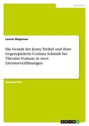 Cover von Die Gestalt der Jenny Treibel und ihrer Gegenspielerin Corinna Schmidt bei Theodor Fontane in zwei Literaturverfilmungen