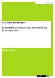 Cover von Judenspanisch. Sprache und Sprachkontakt in der Diaspora