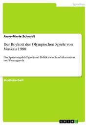 Cover von Der Boykott der Olympischen Spiele von Moskau 1980