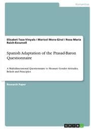 Cover von Spanish Adaptation of the Prasad-Baron Questionnaire