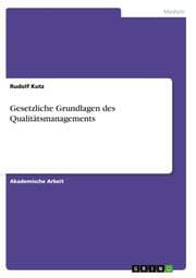 Cover von Gesetzliche Grundlagen des Qualitätsmanagements