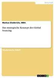 Cover von Das strategische Konzept des Global Sourcing