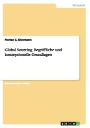 Cover von Global Sourcing. Begriffliche und konzeptionelle Grundlagen