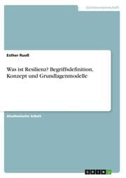 Cover von Was ist Resilienz? Begriffsdefinition, Konzept und Grundlagenmodelle
