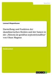 Cover von Darstellung und Funktion der skandinavischen Heiden und der Samen in der Historia de gentibus septentrionalibus von Olaus Magnus