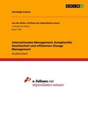 Cover von Internationales Management. Komplexität, Unsicherheit und effizientes Change Management