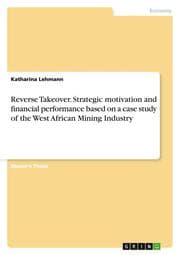 Cover von Reverse Takeover. Strategic motivation and financial performance based on a case study of the West African Mining Industry