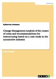 Cover von Change Management. Analysis of the causes of crisis and recommendations for restructuring based on a case study in the automotive industry