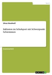 Cover von Inklusion im Schulsport mit Schwerpunkt Schwimmen