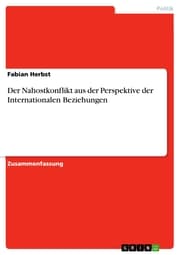 Cover von Der Nahostkonflikt aus der Perspektive der Internationalen Beziehungen