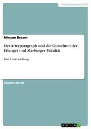Cover von Der Arierparagraph und die Gutachten der Erlanger und Marburger Fakultät