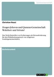 Cover von Zeugen Jehovas und Qumran-Gemeinschaft: Wahrheit und Irrtum?