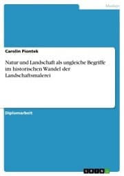 Cover von Natur und Landschaft als ungleiche Begriffe im historischen Wandel der Landschaftsmalerei