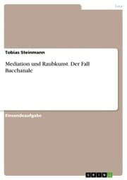 Cover von Mediation und Raubkunst. Der Fall Bacchanale