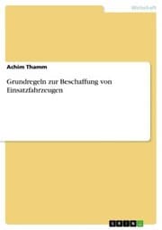 Cover von Grundregeln zur Beschaffung von Einsatzfahrzeugen