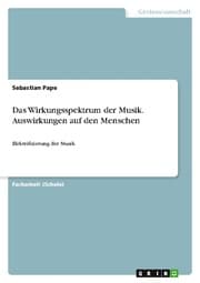 Cover von Das Wirkungsspektrum der Musik. Auswirkungen auf den Menschen